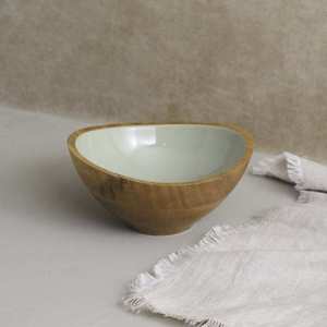 Bol en bois artisanal moderne de luxe avec revêtement émaillé, écologique et durable pour des arrangements de table accrocheurs – Qualité supérieure pour la maison - Product Image 2