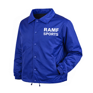 เสื้อโค้ชกันหนาวแบบกันน้ำ กันลม น้ำหนักเบา สไตล์บอมเบอร์ กระดุมแถวเดียว ลำลอง สีพื้น ยูนิเซ็กซ์ ปรับแต่งได้ - Product Image 3