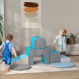 Set da Arrampicata per Interni Componibile in 7 Pezzi per Bambini, Design Contemporaneo per Creatività e Scoperta delle Forme - Product Image 2