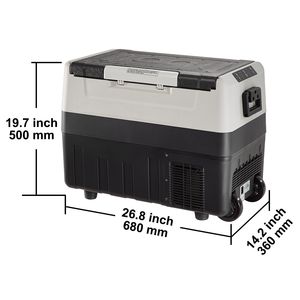 48 QT/45 L Dual Zone 12 Volt Car <b>Refrigerator</b> Portable Freezer -4-50 Fahrenheit Adjustable Range - Product Image 5