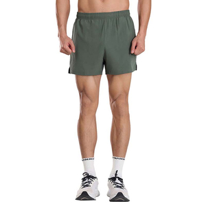 Men's Solid Black Quick Dry <b>Elastic</b> Waist Shorts Casual Knitted Sport Short Pants - Product Image 1