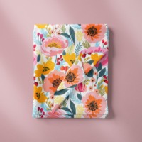 Nouvelle arrivée, tissu en coton léger à motif floral imprimé numériquement, voile doux pour robe