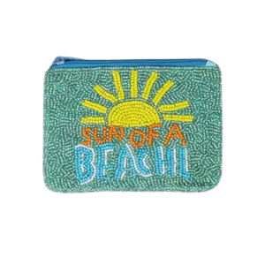 Handmade Beaded Summer Flamingo Pouch Clutch Bag Zipper Closure Custom Summer Theme Evening Purse Large Capacity - Product Image 2