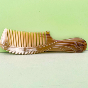 Wholesale Handmade Adjustable Buffalo Horn Combo Custom Logo Eco-Friendly Anti-Static <b>Hair</b> <b>Comb</b> for Home & Salon Use - Product Image 1