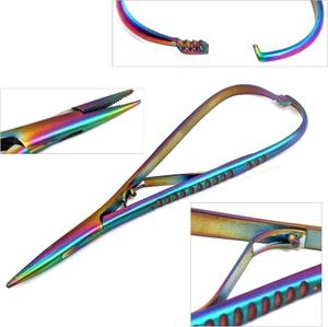 Portaagujas Mathieu de Acero Quirúrgico Multicolor, 140 mm, 19-300-140, Instrumento de Sutura de Precisión Manual Reutilizable - Product Image 2