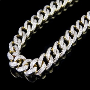 Luxury Fully <b>Iced</b> Out Link Cuban <b>Chain</b> with Diamonds Fully <b>Iced</b> Out Necklace For Mens Streetwear & Party Wear Gift - Product Image 1