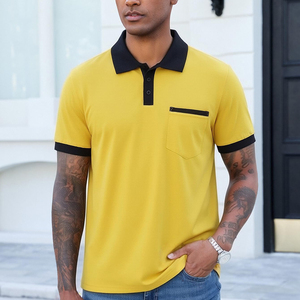 Camiseta Polo de Hombre al por Mayor de Alta Calidad, 100% Algodón, con Cuello, Transpirable, con Patrón Sólido o Estampado, para Uso Casual - Product Image 2