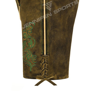 กางเกงหนังวัวแท้แบบสั้นพร้อมสายเอี๊ยม น้ำหนักเบา ระบายอากาศได้ดี ทรงหลวม สไตล์บาวาเรียน ลดราคาพิเศษ - Product Image 5
