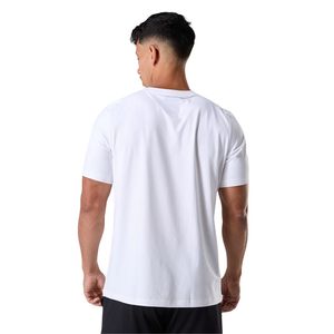 เสื้อยืดกีฬาสีขาวสำหรับผู้ชาย ผ้าฝ้ายพรีเมียม คอกลม ลำลอง สำหรับออกกำลังกาย ฟิตเนส ชุดกีฬา ใส่ได้ทุกวัน - Product Image 6
