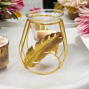 Circular Iron Candle Stand <b>Black</b> Metal Holder Heat Resistant Home Decoration - Product Image 6