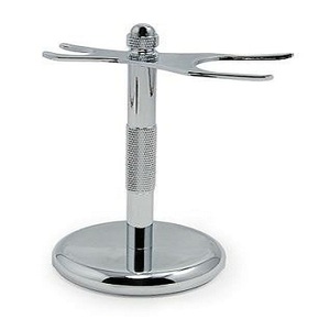 Multi-Purpose Stainless Steel Shaving Stand with Weighted Base Removable Razor Brush Holder - Product Image 3