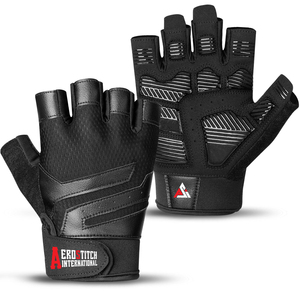 Gants de musculation respirants en microfibre avec paume rembourrée, antidérapants, pour entraînement fitness, powerlifting et musculation - Product Image 1