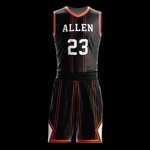Uniformes de Baloncesto Personalizables al por Mayor para Hombre, Impresión por Transferencia de Calor, 100% Poliéster, Absorbente de Humedad, Antibacteriano, Verano - Product Image 5