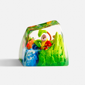 คีย์แคปช่างฝีมือแห่งป่าลึกลับ, คีย์แคปแบบกำหนดเอง, คีย์แคปอนิเมะน่ารัก, คีย์แคปสีเขียว, ชุดคีย์แคป, คีย์แคปไม้ - Product Image 5