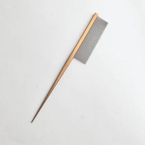 Peigne à queue de rat en acier inoxydable durable, doré, vente en gros, fournisseur de peignes à dents fines pour le toilettage des animaux de compagnie - Product Image 5