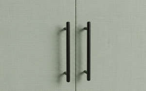 Buffet moderne à 2 portes en chêne massif pour salon - Rangement résistant à l'eau avec design minimaliste - Product Image 6