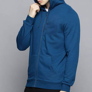 Sweat-shirt à capuche zippé personnalisé pour homme, fermeture éclair bidirectionnelle, vente en gros OEM pour les marques de streetwear américaines - Product Image 2
