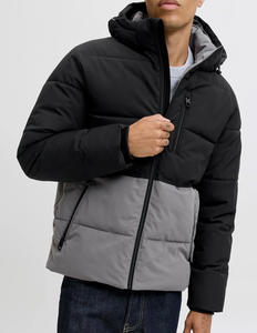 Veste d'hiver matelassée unisexe de haute qualité, couleur noire, manches longues, imperméable, respirante, fermeture éclair, style streetwear, service OEM pour adultes - Product Image 4
