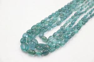 Perles ovales lisses en émeraude zambienne naturelle, authentiques, 3x5-4x6 mm, pour la fabrication de bijoux - Product Image 4