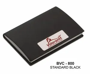 ที่ใส่บัตรพิมพ์ลายสีดำพร้อมป้ายชื่อโลหะ กล่องใส่บัตรธุรกิจระดับพรีเมียมสำหรับของขวัญส่งเสริมการขายขององค์กร - Product Image 1