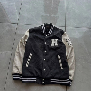 Rapid Sports Men's Custom Front Vintage Style <b>Canvas</b> Fabric Windproof Waterproof Reversible Winter Varsity <b>Jacket</b> OEM Service - Product Image 1