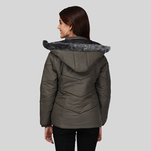 Chaqueta Bomber con Capucha Estampada para Chicas, Diseño Moderno, Forro de Lana, Chaqueta de Invierno, por Exportador - Product Image 6