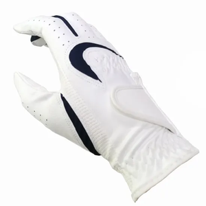 Guante de golf blanco con cierre de tirar para la mano derecha, antideslizante, de cuero genuino, unisex, deportivo - Product Image 4