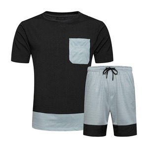 Men Summer <b>Set</b> Casual Short Sleeve T Shirt and Shorts Two Piece Outfit Lightweight Breathable Matching <b>Set</b> for Daily Wear - Product Image 5