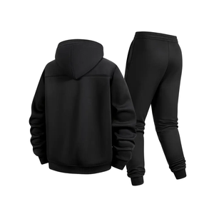 Ensemble de survêtement OEM pour homme – Personnalisable, durable, avec fermeture éclair intégrale, respirant, pantalon en polaire réversible, couleur unie, décontracté, pour l'hiver - Product Image 2