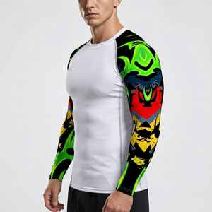 Nouveau T-shirt de Compression à Manches Longues Personnalisé pour la Gym, Rashguard BJJ, Maillot de Combat MMA Sublimé pour Homme - Product Image 3