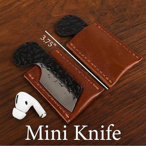 Couteau de chasse et de camping populaire en acier Damas à haute teneur en carbone, fait main, pleine longueur, porte-clés, taille personnalisée DIY - Product Image 5