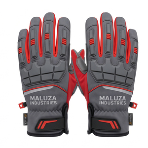 Gants de mécanicien automobile robustes MALUZA INDUSTRIES, antichoc, avec protection TPR, grip rembourré, flexibles, compatibles écran tactile, pour travaux industriels - Product Image 1