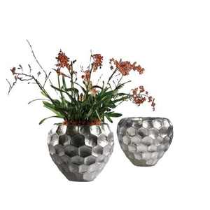 Vase à fleurs décoratif moderne en fer de luxe, cylindrique conique, fait main, écologique, pour la maison, l'hôtel, les mariages, les tables - Product Image 3