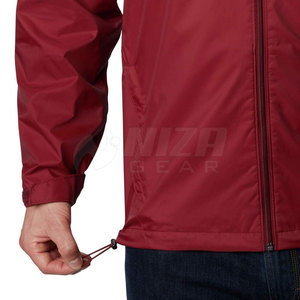 Veste de pluie pour homme de haute qualité, personnalisée, respirante, écologique, en polyester, col montant, logo sur le devant - Product Image 6