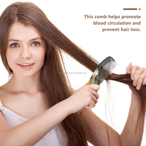 Peigne à barbe 100% naturel en corne de bœuf fait à la main avec polissage brillant, taille personnalisée pour un usage domestique - Écologique et doux pour la peau - Product Image 2