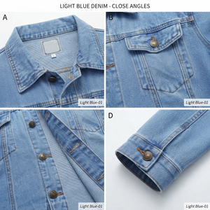 Custom Made Design Wholesale <b>Men</b> <b>Denim</b> <b>Jacket</b> Outerwear Breathable Solid Color Winter <b>Jacket</b> classic Style Low Price <b>Men</b> <b>Jacket</b> - Product Image 5
