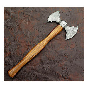 Hache de futaie de qualité supérieure pour le bricolage, tête en acier au carbone, manche en bois de rose, design barbu, motif plume gravé, arbre - Product Image 5