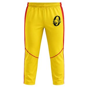 Men's Yellow <b>Red</b> Sublimation Cricket Set Jersey and Pants Short Sleeve Sports Team Uniform Outdoor Match Wear Cricket Clothin - Product Image 4
