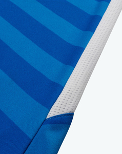 Camiseta de Fútbol Sublimada a Rayas Azules y Blancas para Hombre, Cuello Redondo, Manga Corta, Absorbe la Humedad, Corte Regular, Ropa Deportiva para Adultos, 180 g - Product Image 4