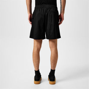 Premium <b>Men</b>’s <b>Black</b> Breathable Mesh <b>Shorts</b> Casual Athletic <b>Short</b> Pants Quick Dry Solid Color Elastic Waist Woven Polyester - Product Image 3
