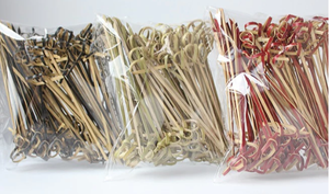 Palillos de Bambú para Decoración de Alimentos, Palillos Retorcidos Hechos a Mano, Ecológicos, para Cócteles, Bebidas, Eventos y Catering - Product Image 6
