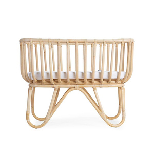 Cuna de madera maciza para bebé, cunas de ratán para bebés, moisés de bajo costo para muebles de habitación infantil, éxito de ventas - Product Image 1