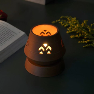 Lámpara de terracota artesanal VIPASSANA (minimalista y contemporánea) para tu mesa de estudio, mesa de comedor, mesa auxiliar. - Product Image 4