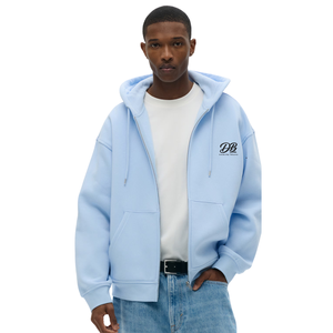 Sweat à capuche zippé personnalisé, coupe décontractée, manches longues, en coton doux, OEM ODM, usine de vêtements en gros - Product Image 1