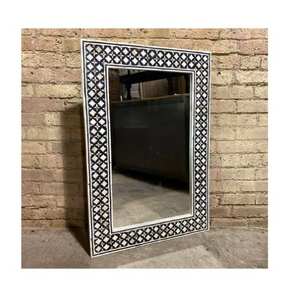 กระจกติดผนังลายดอกไม้สีเขียวหรูหรา พร้อมกรอบกระจกตกแต่งทำมือสำหรับตกแต่งบ้าน - Product Image 5