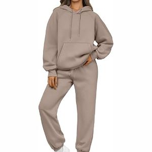 Conjunto de 2 Piezas de Sudadera con Capucha y Pantalones Deportivos Extra Grandes para Mujer, Impresión Personalizada OEM, Felpa de Algodón Grueso, Ecológico, 320g, Ropa Urbana - Product Image 2