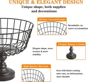 Diseño de malla de alambre Cuencos decorativos para servir Opción de almacenamiento de alta calidad atractiva moderna para hogares modernos - Product Image 6