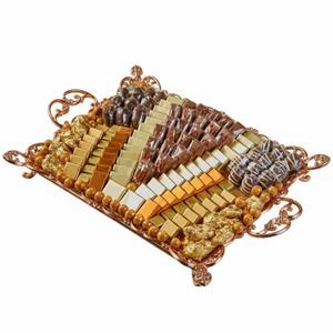 Plateau à chocolat en métal finition cuivre de qualité supérieure, design élégant, plateau décoratif pour chocolat, cadeau pour occasions spéciales, meilleur prix - Product Image 2