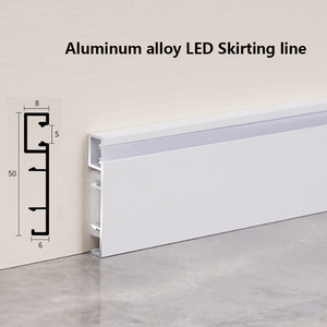 Battiscopa <span class=keywords><strong>Angolare</strong></span> in Alluminio di Alta Qualità con LED Integrato, Impermeabile, 5cm, per Soggiorno - Product Image 2