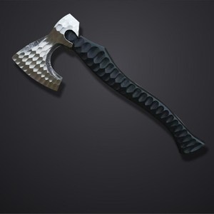Hand Forged Carbon Steel Viking Style Bearded <b>Axe</b> <b>Wood</b> Handle Leather Sheath Industrial Grade Custom OEM Hatchet for Woodworking - Product Image 1